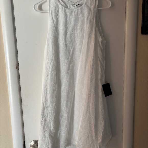 NWT Lulus "Sweet Loveliness" White Shift Mini Dress - Picture 6 of 6